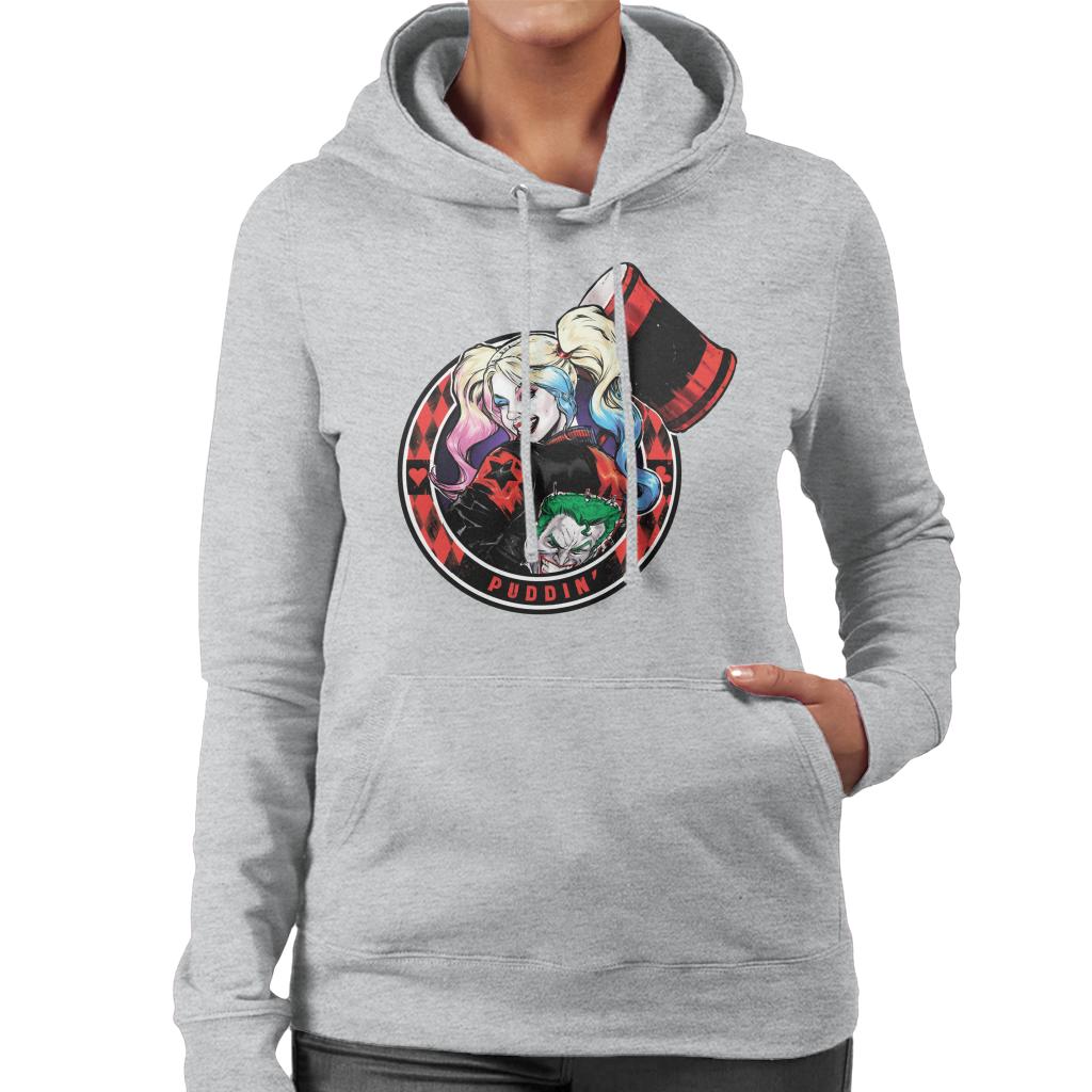 Batman Harley Quinn Vs The Joker Puddin Women's Hooded Sweatshirt-ALL + EVERY