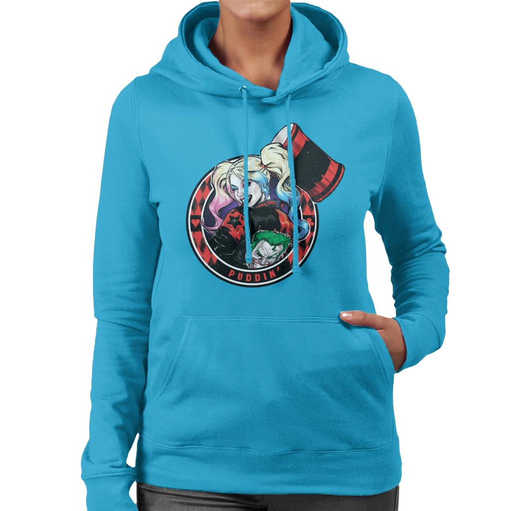 Batman Harley Quinn Vs The Joker Puddin Women's Hooded Sweatshirt-ALL + EVERY