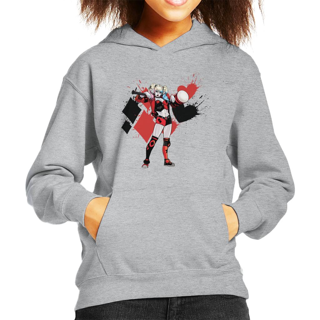 Batman Harley Quinn Splatter Kid's Hooded Sweatshirt-ALL + EVERY