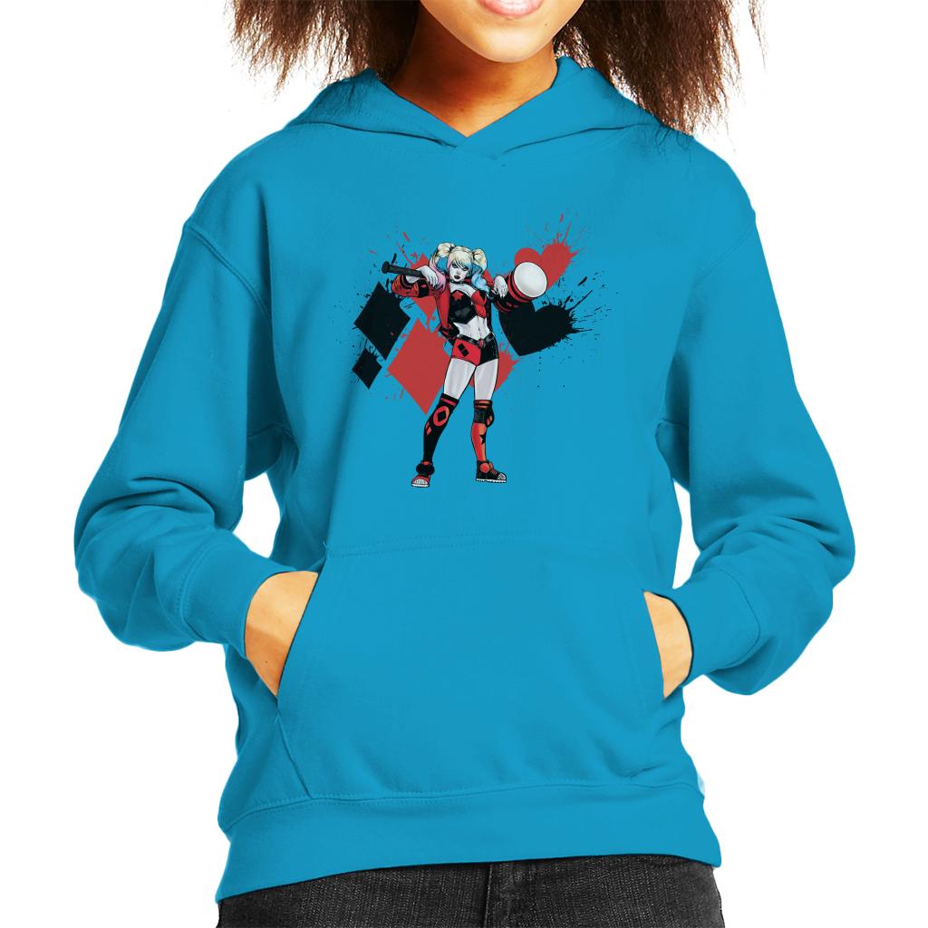 Batman Harley Quinn Splatter Kid's Hooded Sweatshirt-ALL + EVERY