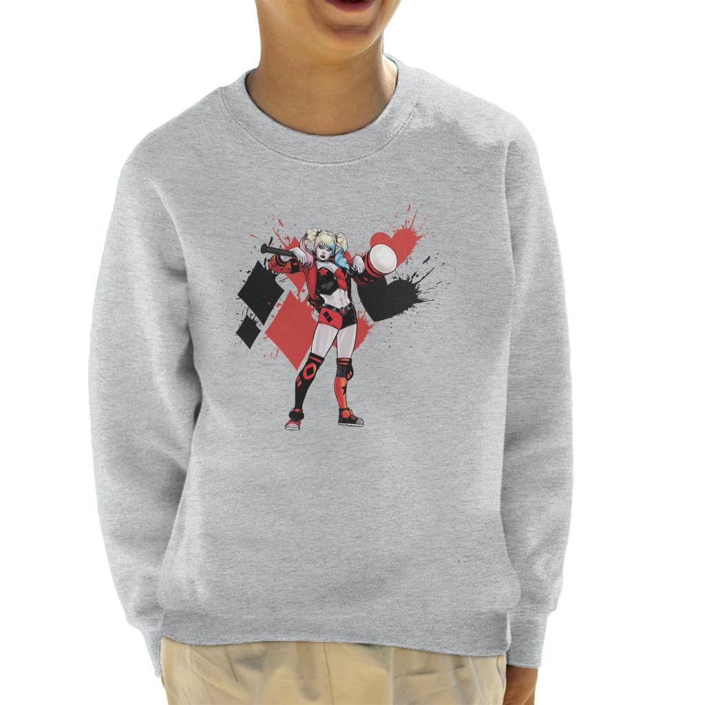 Batman Harley Quinn Splatter Kid's Sweatshirt-ALL + EVERY