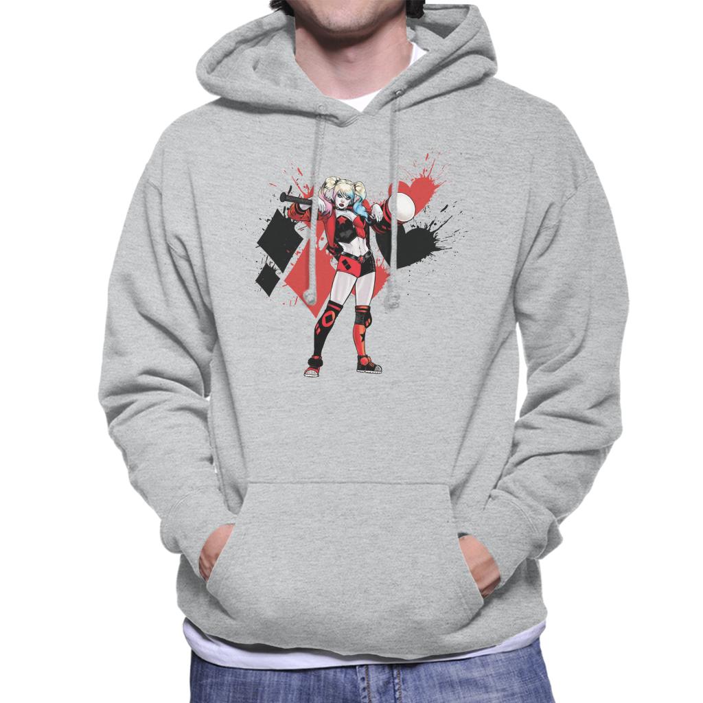 Batman Harley Quinn Splatter Men's Hooded Sweatshirt-ALL + EVERY