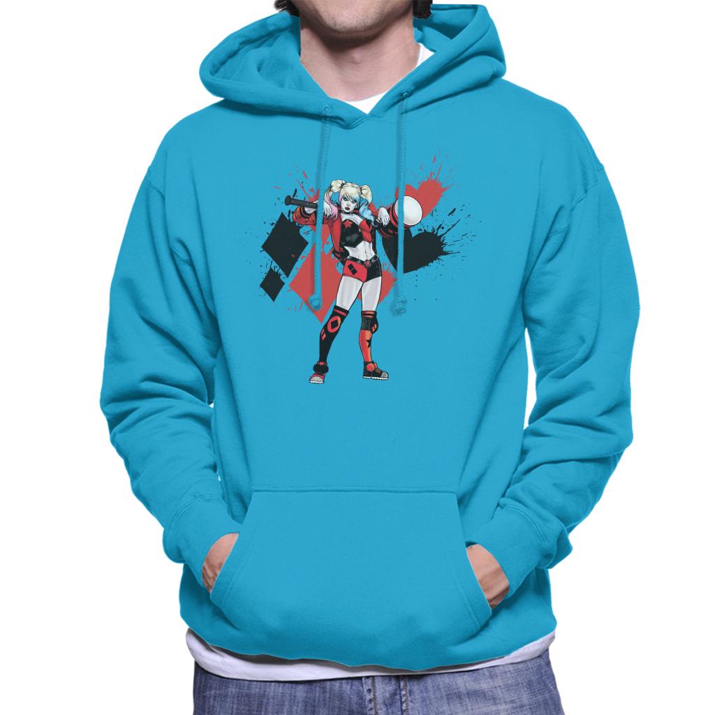 Batman Harley Quinn Splatter Men's Hooded Sweatshirt-ALL + EVERY