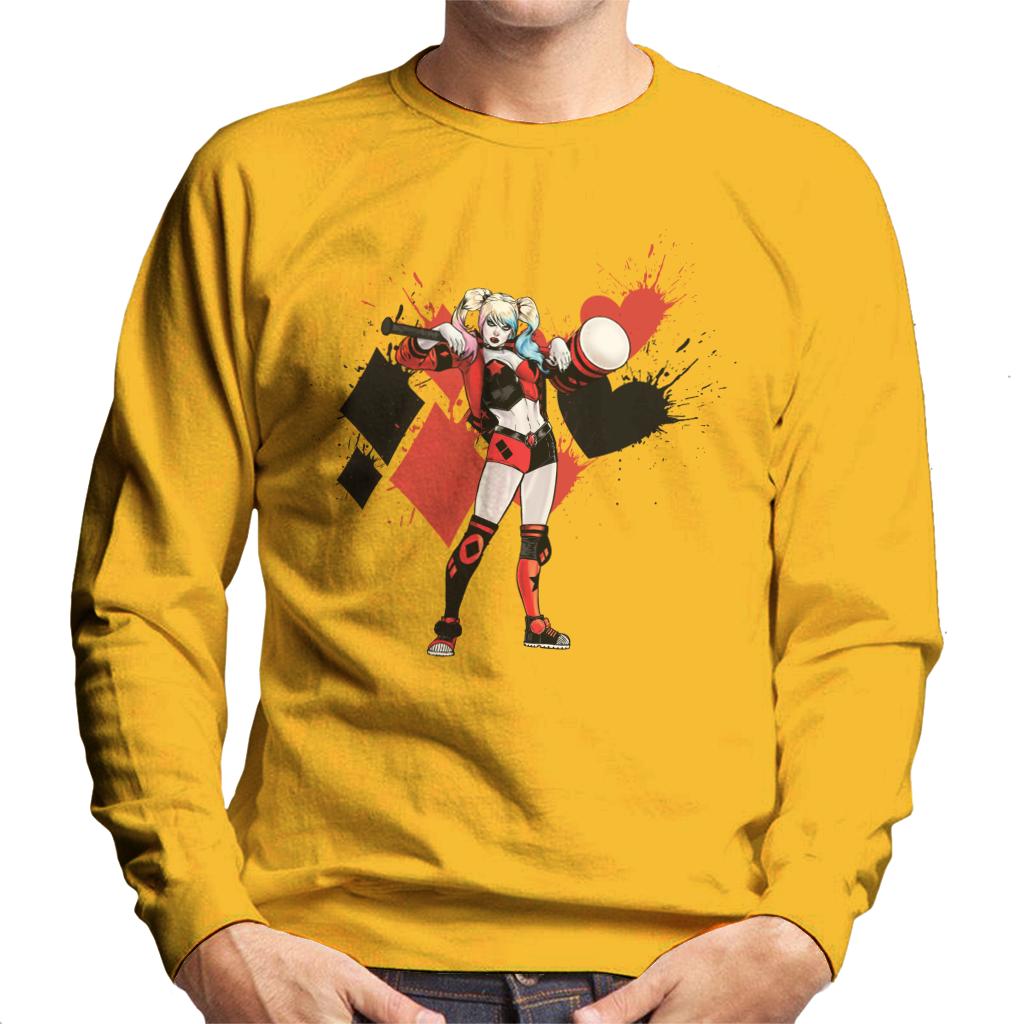 Batman Harley Quinn Splatter Men's Sweatshirt-ALL + EVERY