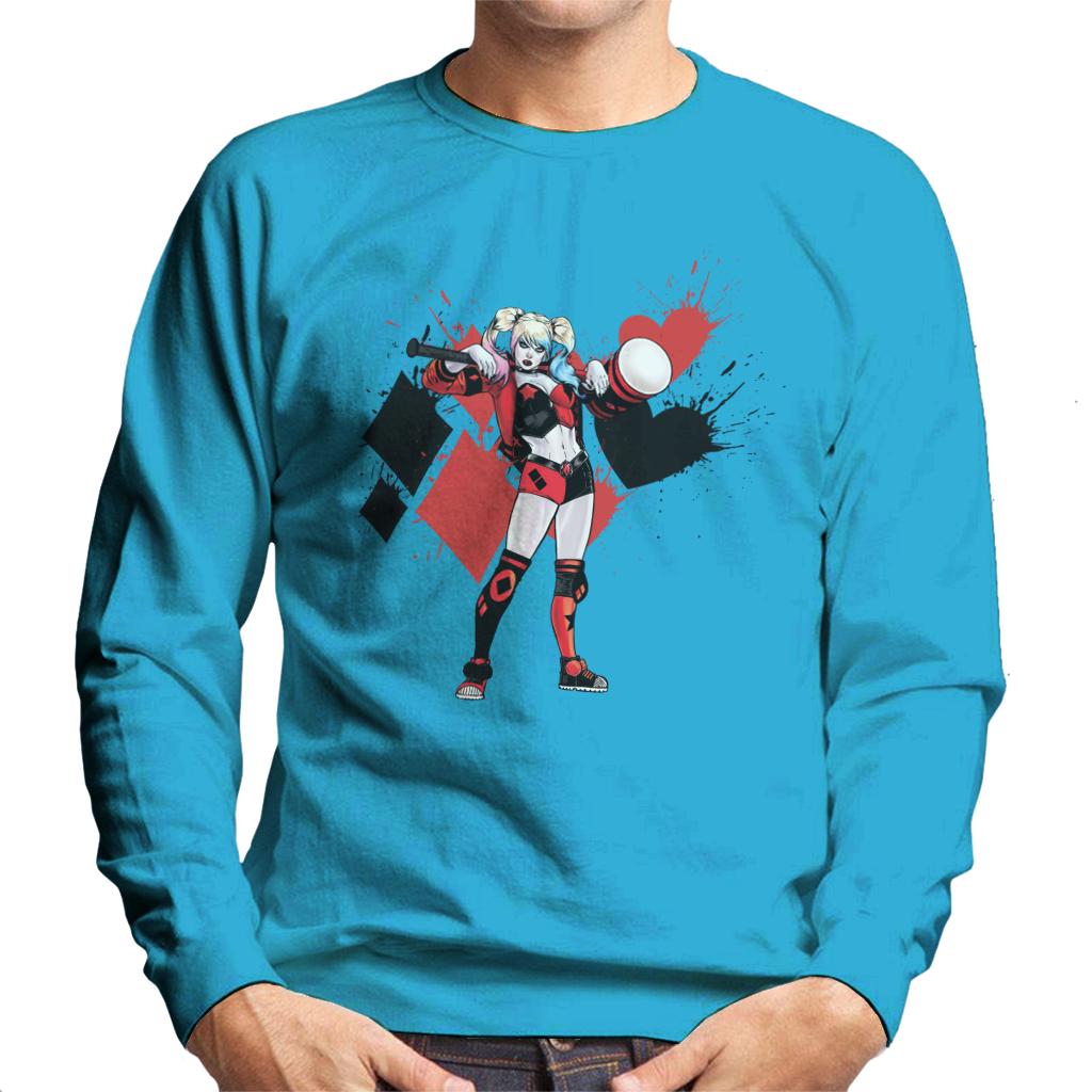 Batman Harley Quinn Splatter Men's Sweatshirt-ALL + EVERY