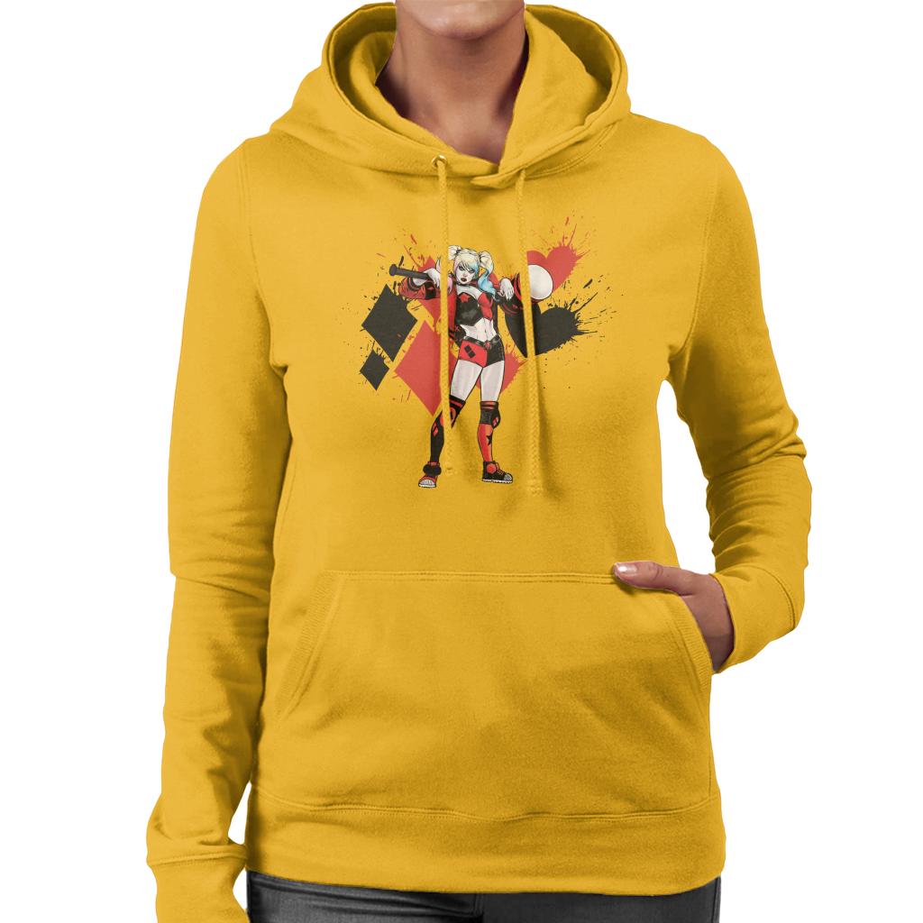Batman Harley Quinn Splatter Women's Hooded Sweatshirt-ALL + EVERY