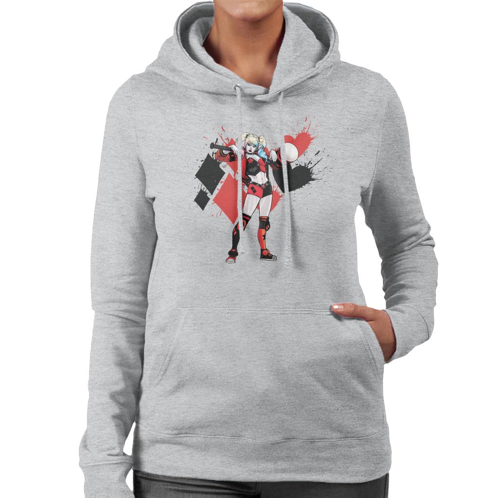 Batman Harley Quinn Splatter Women's Hooded Sweatshirt-ALL + EVERY