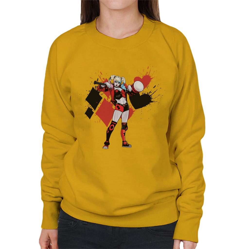 Batman Harley Quinn Splatter Women's Sweatshirt-ALL + EVERY