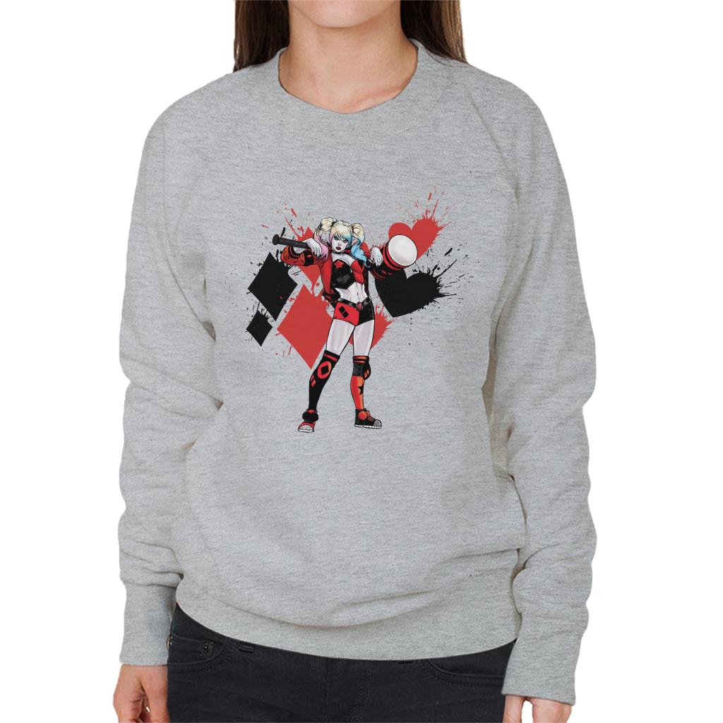 Batman Harley Quinn Splatter Women's Sweatshirt-ALL + EVERY