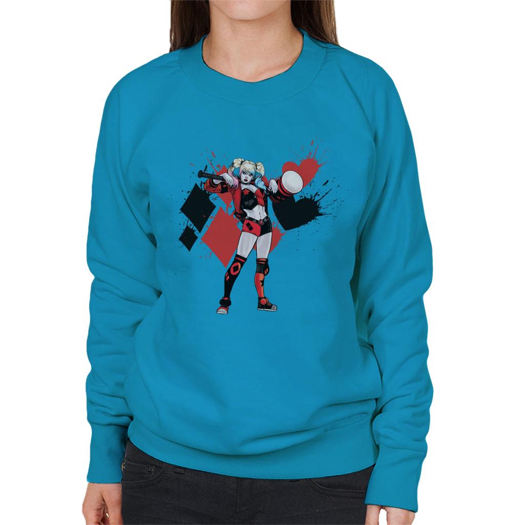 Batman Harley Quinn Splatter Women's Sweatshirt-ALL + EVERY