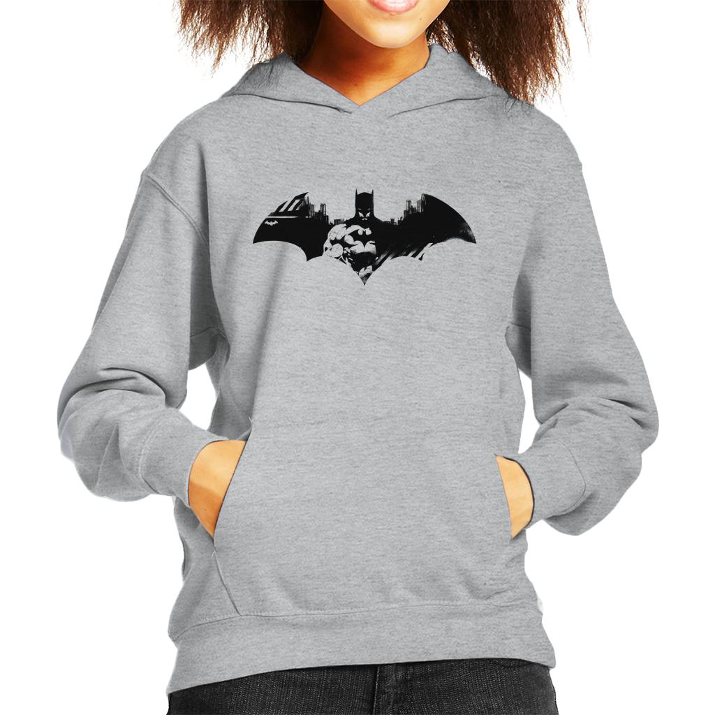 Batman Bat Symbol In Gotham City Kid's Hooded Sweatshirt-ALL + EVERY