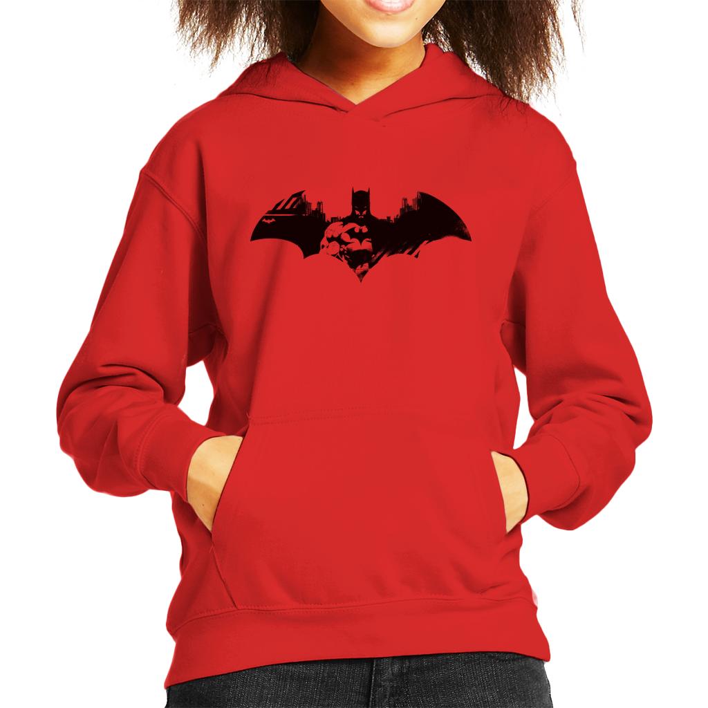 Batman Bat Symbol In Gotham City Kid's Hooded Sweatshirt-ALL + EVERY