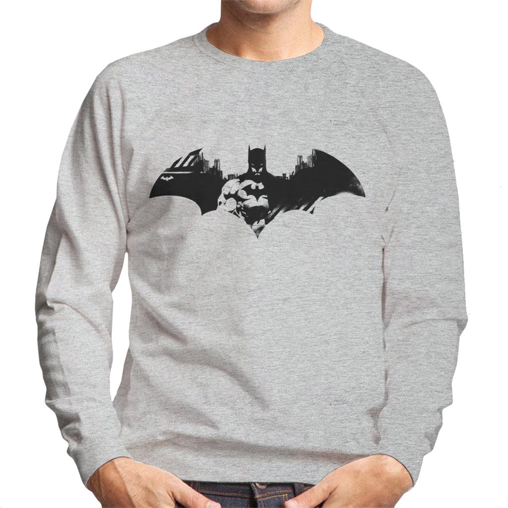 Batman Bat Symbol In Gotham City Men's Sweatshirt-ALL + EVERY