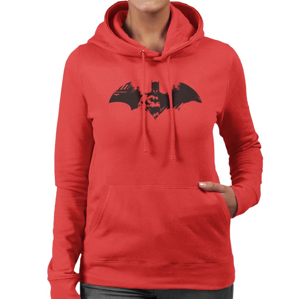 Batman Bat Symbol In Gotham City Women's Hooded Sweatshirt-ALL + EVERY