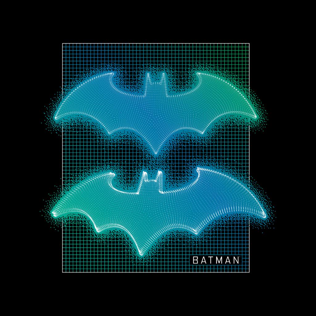 Batman Bat Symbol Neon Blue Gradient Men's Hooded Sweatshirt-ALL + EVERY