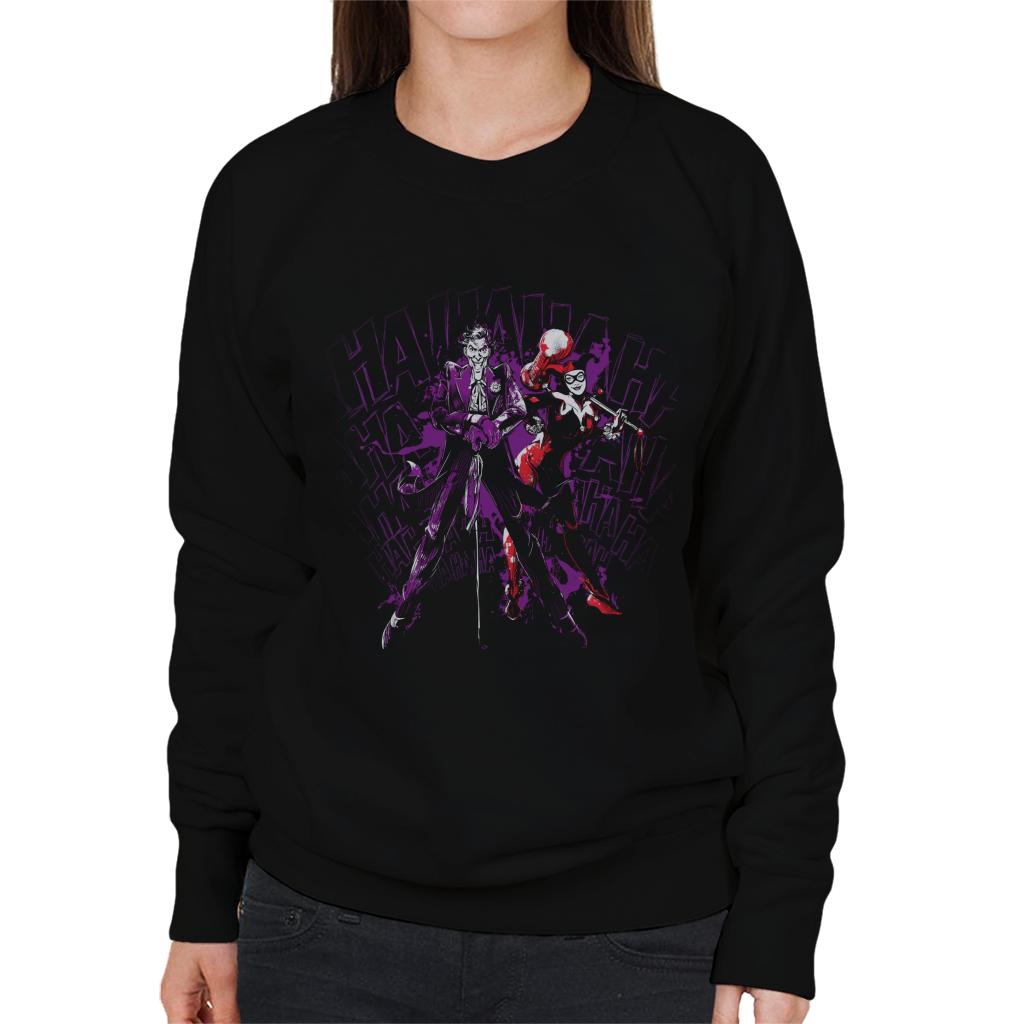 Batman The Joker And Harley Quinn Hahahaha Women's Sweatshirt-ALL + EVERY