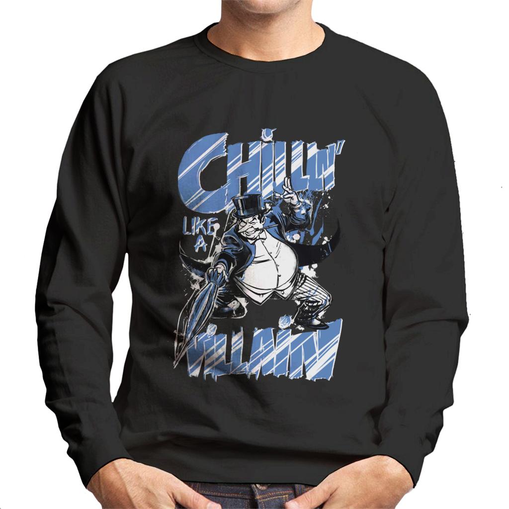 Batman The Penguin Chillin Like A Villain Men's Sweatshirt-ALL + EVERY