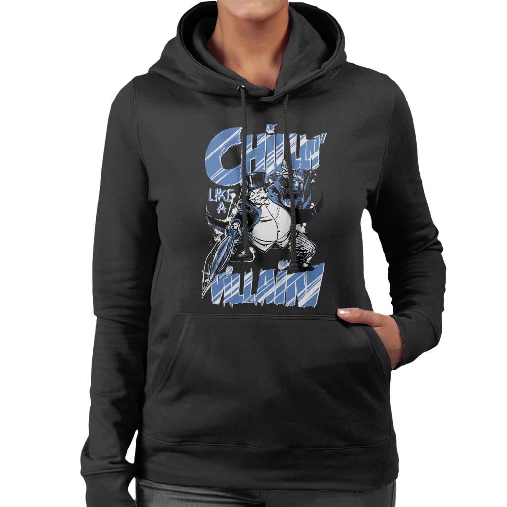 Batman The Penguin Chillin Like A Villain Women's Hooded Sweatshirt-ALL + EVERY