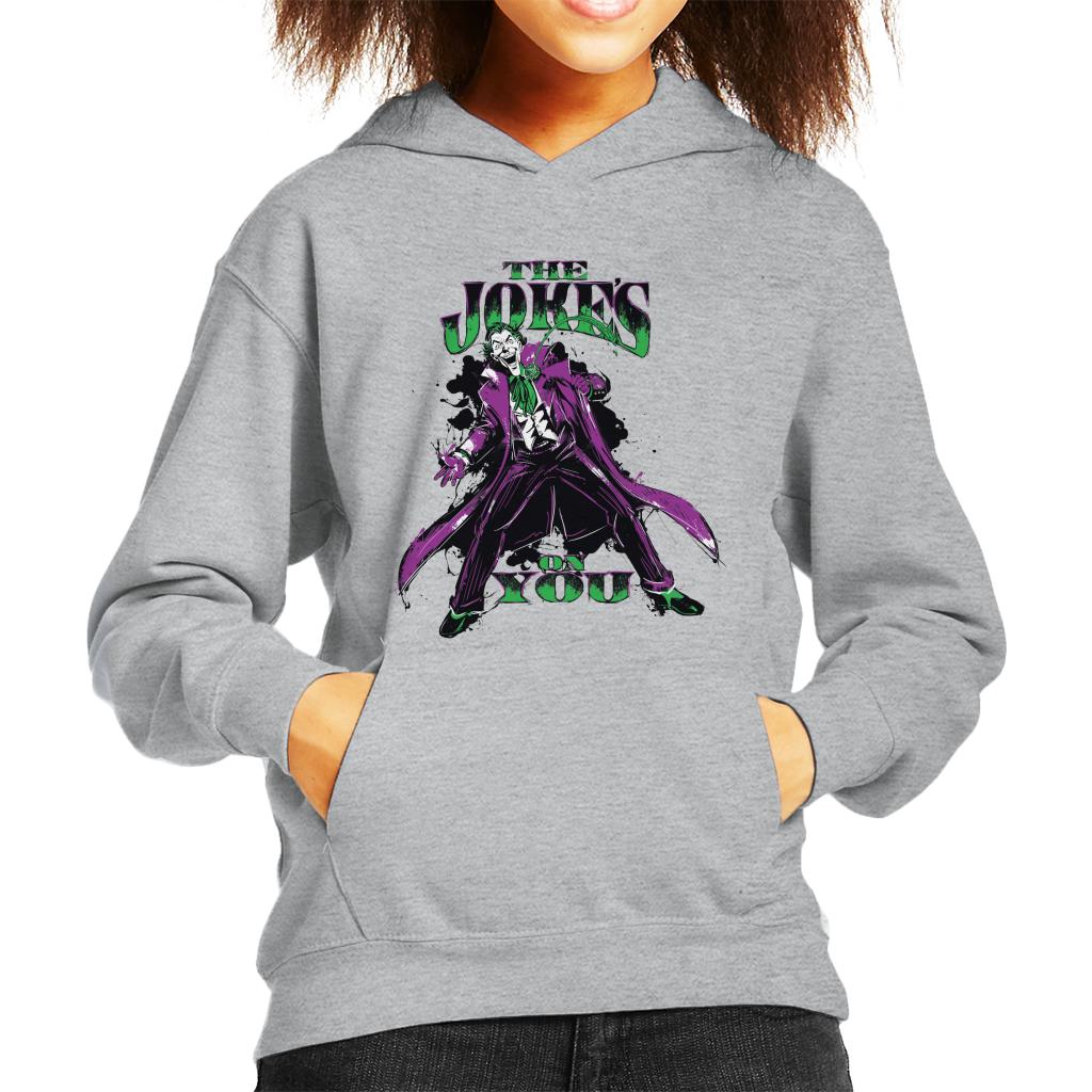 Batman The Joker The Jokes On You Kid's Hooded Sweatshirt-ALL + EVERY