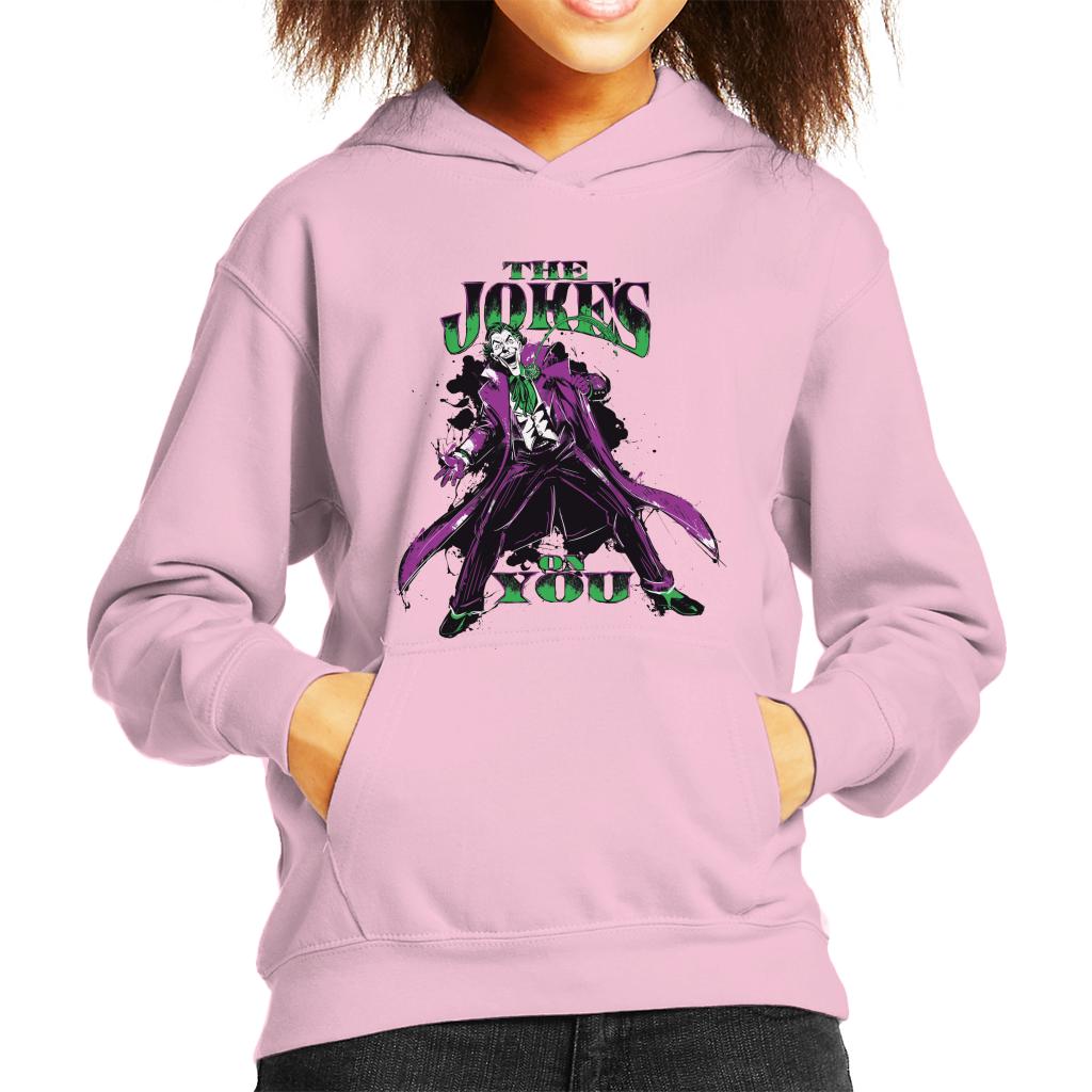 Batman The Joker The Jokes On You Kid's Hooded Sweatshirt-ALL + EVERY