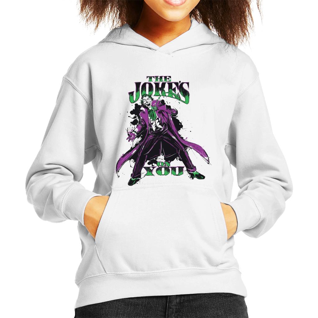 Batman The Joker The Jokes On You Kid's Hooded Sweatshirt-ALL + EVERY