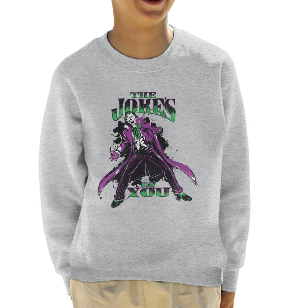 Batman The Joker The Jokes On You Kid's Sweatshirt-ALL + EVERY