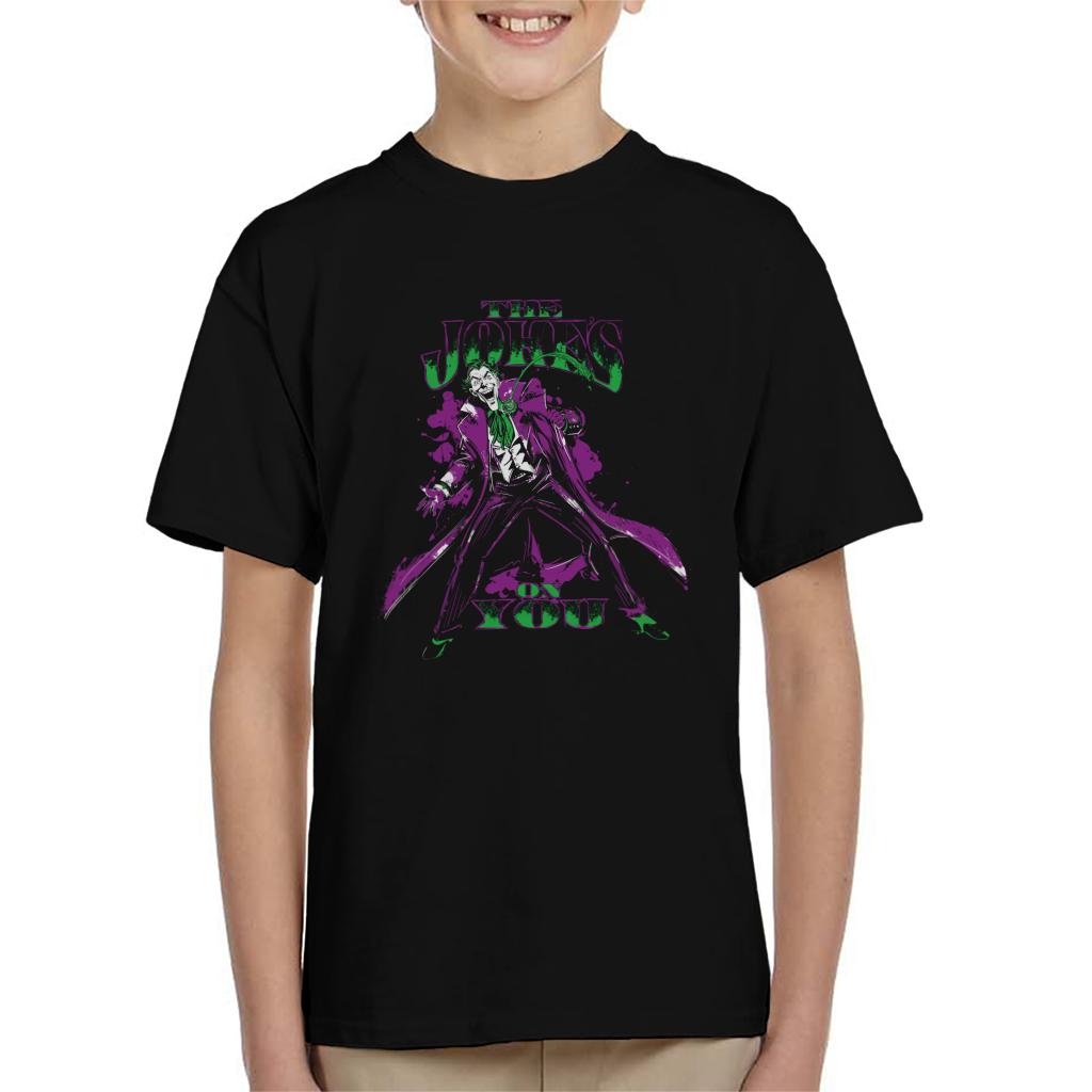 Batman The Joker Laughing The Jokes On You Kid's T-Shirt-ALL + EVERY