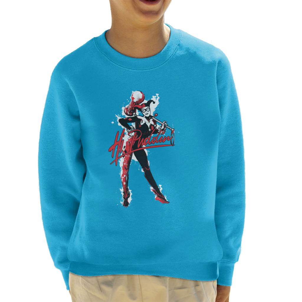 Batman Harley Quinn Hi Puddin Kid's Sweatshirt-ALL + EVERY