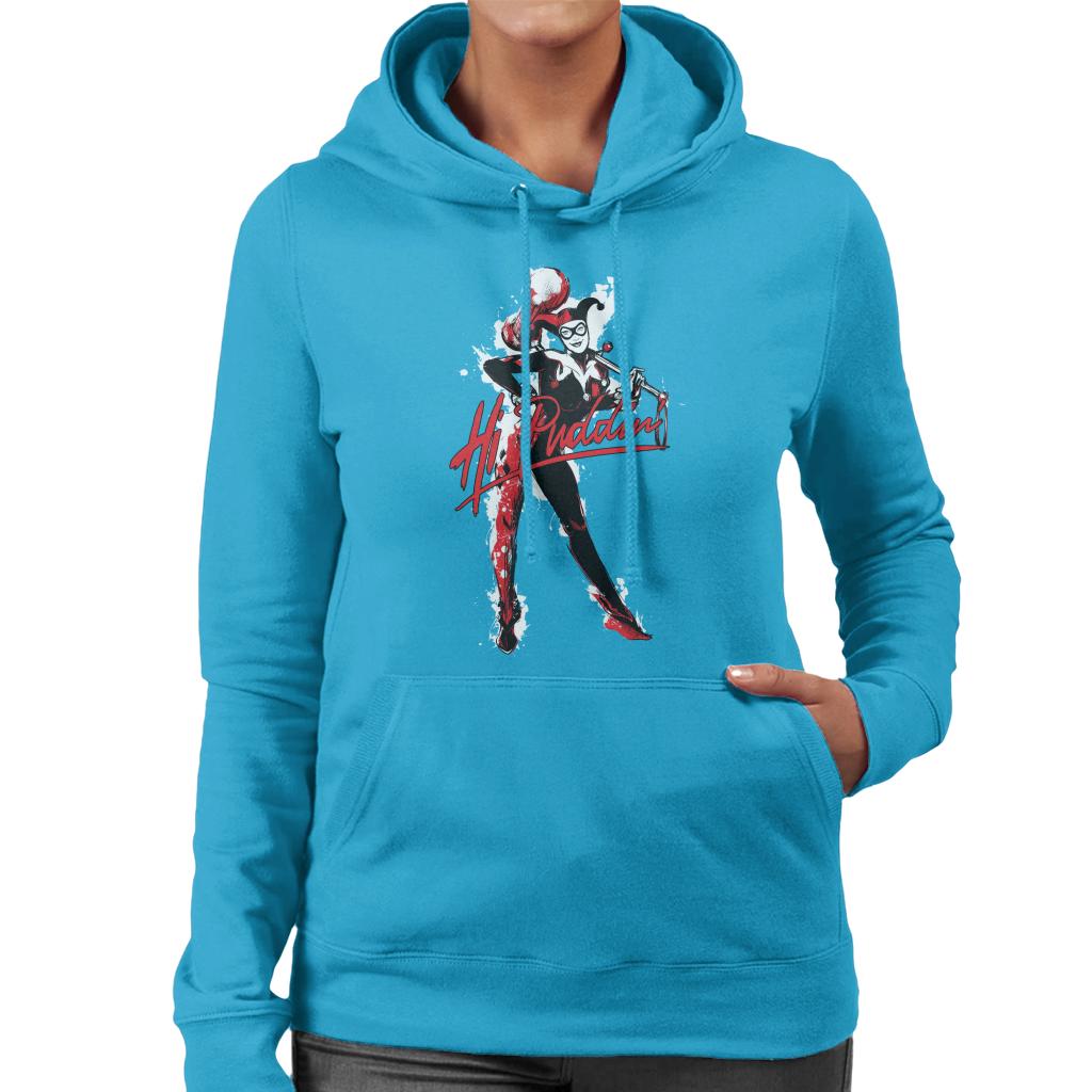 Batman Harley Quinn Hi Puddin Women's Hooded Sweatshirt-ALL + EVERY