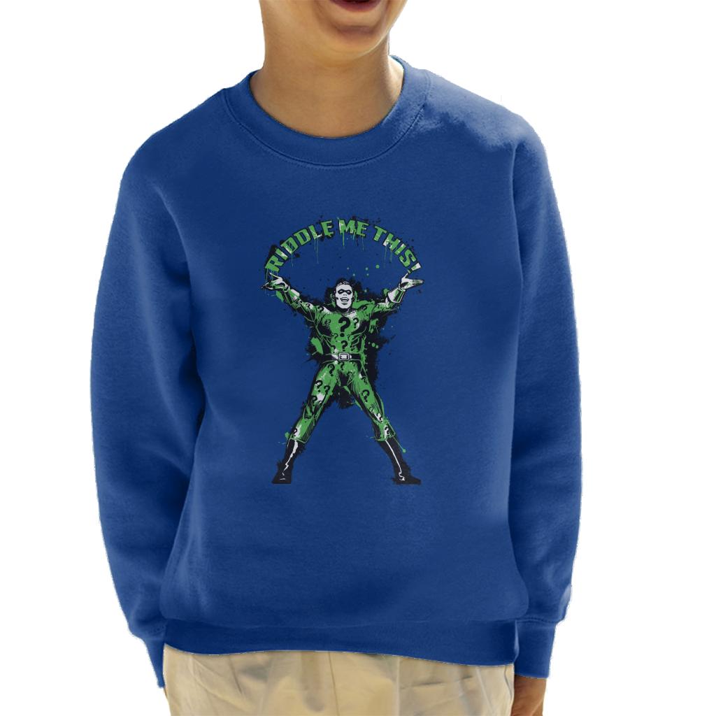 Batman The Riddler Riddle Me This Kid's Sweatshirt-ALL + EVERY