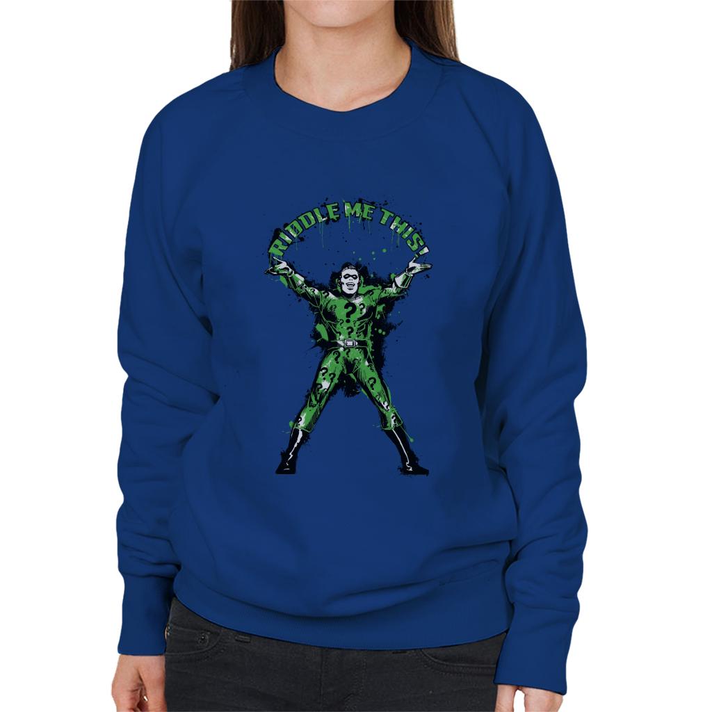 Batman The Riddler Riddle Me This Women's Sweatshirt-ALL + EVERY