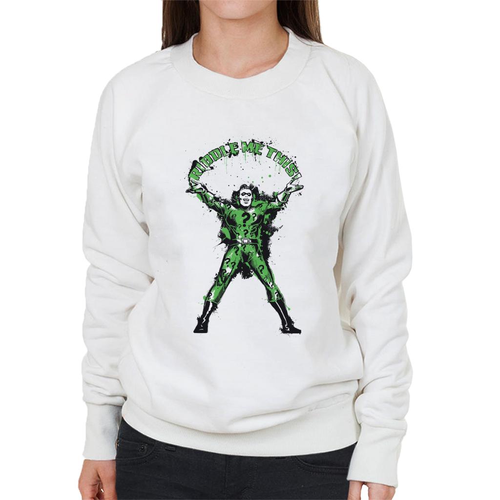 Batman The Riddler Riddle Me This Women's Sweatshirt-ALL + EVERY