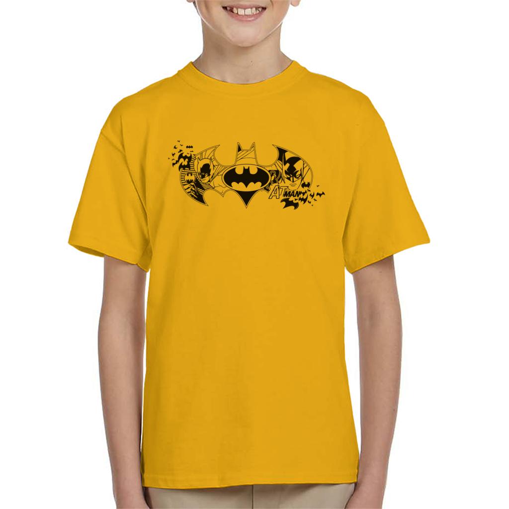 Batman Bat Symbol Montage Kid's T-Shirt-ALL + EVERY