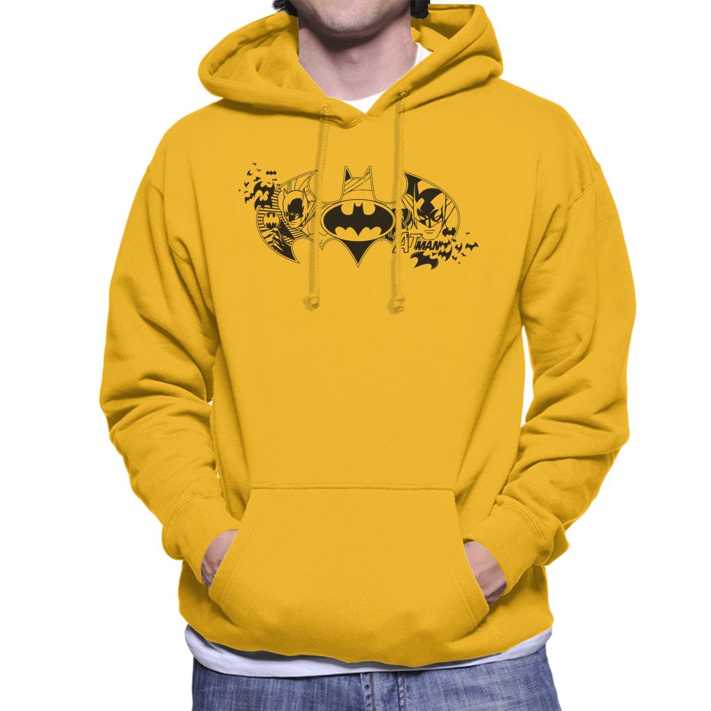 Batman Bat Symbol Montage Men's Hooded Sweatshirt-ALL + EVERY