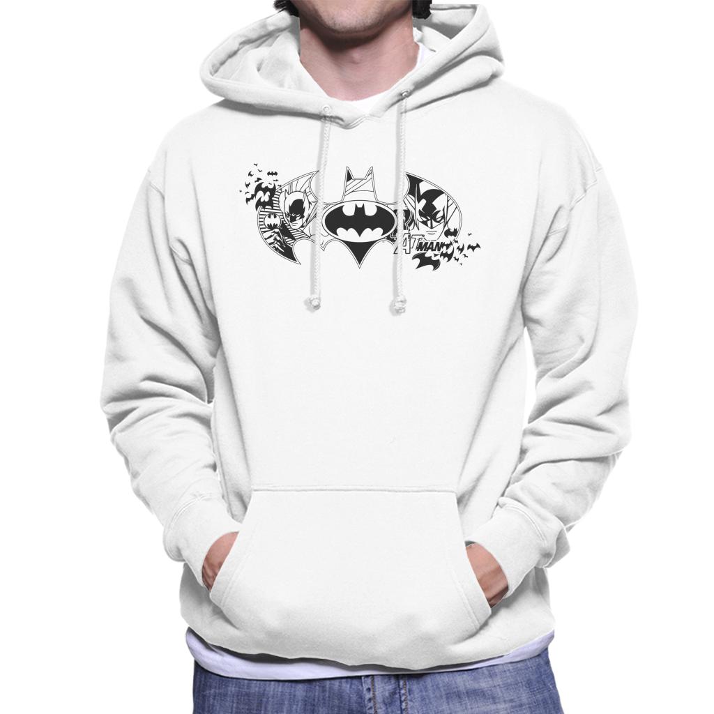 Batman Bat Symbol Montage Men's Hooded Sweatshirt-ALL + EVERY