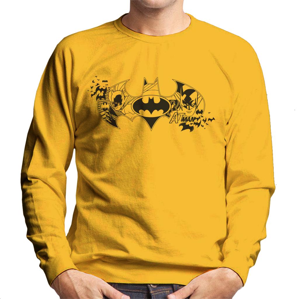 Batman Bat Symbol Montage Men's Sweatshirt-ALL + EVERY