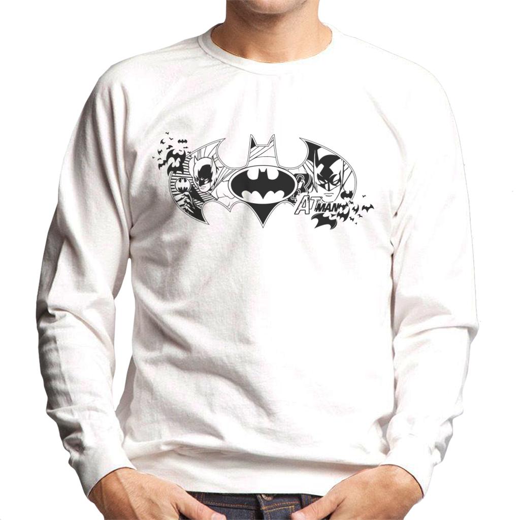 Batman Bat Symbol Montage Men's Sweatshirt-ALL + EVERY