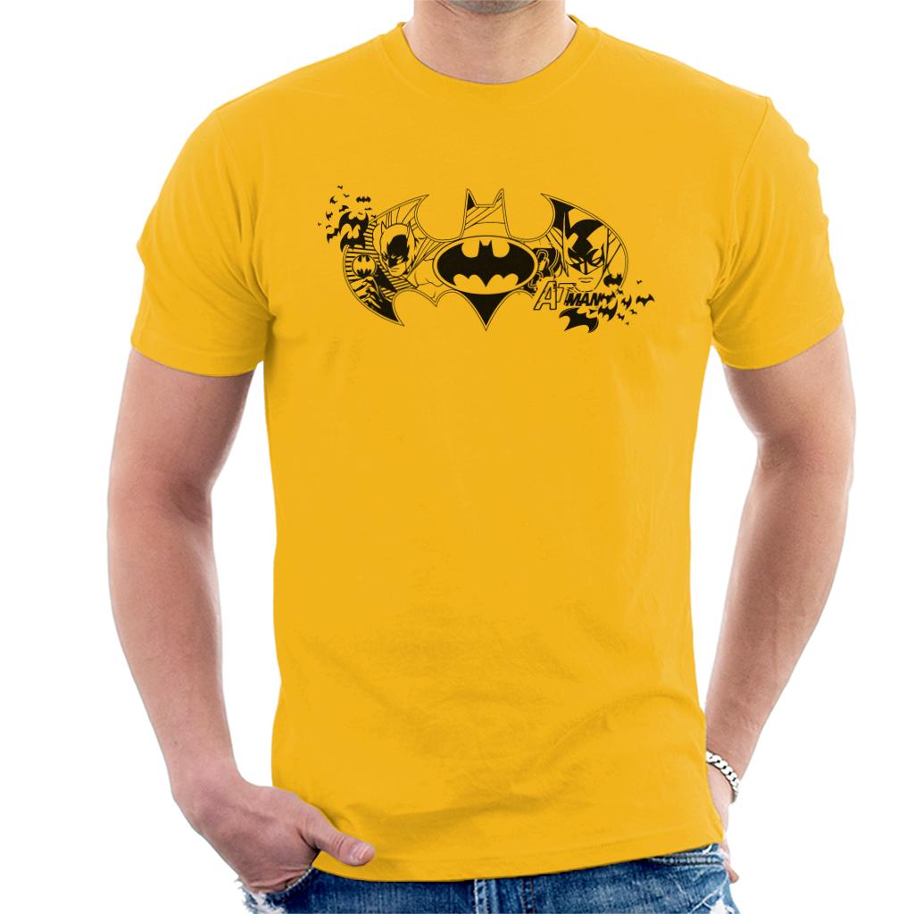 Batman Bat Symbol Montage Men's T-Shirt-ALL + EVERY