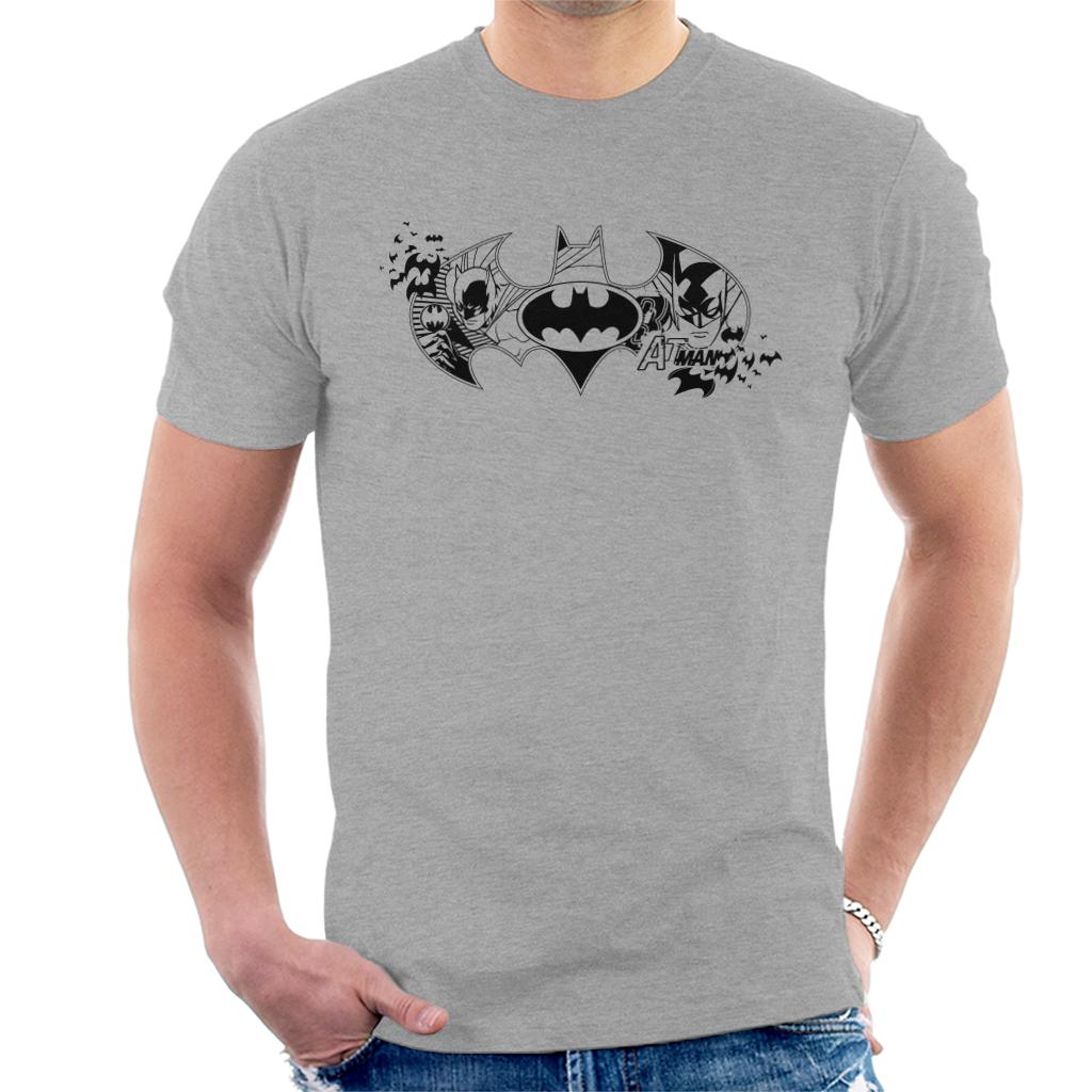 Batman Bat Symbol Montage Men's T-Shirt-ALL + EVERY