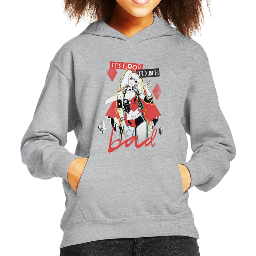 Batman Harley Quinn Its Good To Be Bad Kid's Hooded Sweatshirt-ALL + EVERY