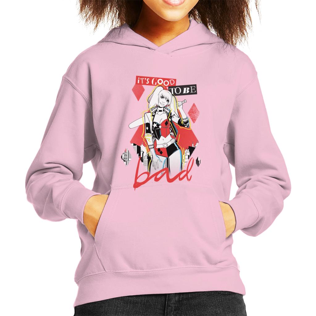 Batman Harley Quinn Its Good To Be Bad Kid's Hooded Sweatshirt-ALL + EVERY