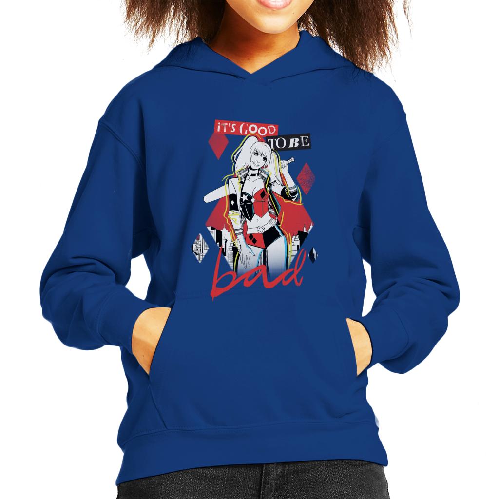 Batman Harley Quinn Its Good To Be Bad Kid's Hooded Sweatshirt-ALL + EVERY