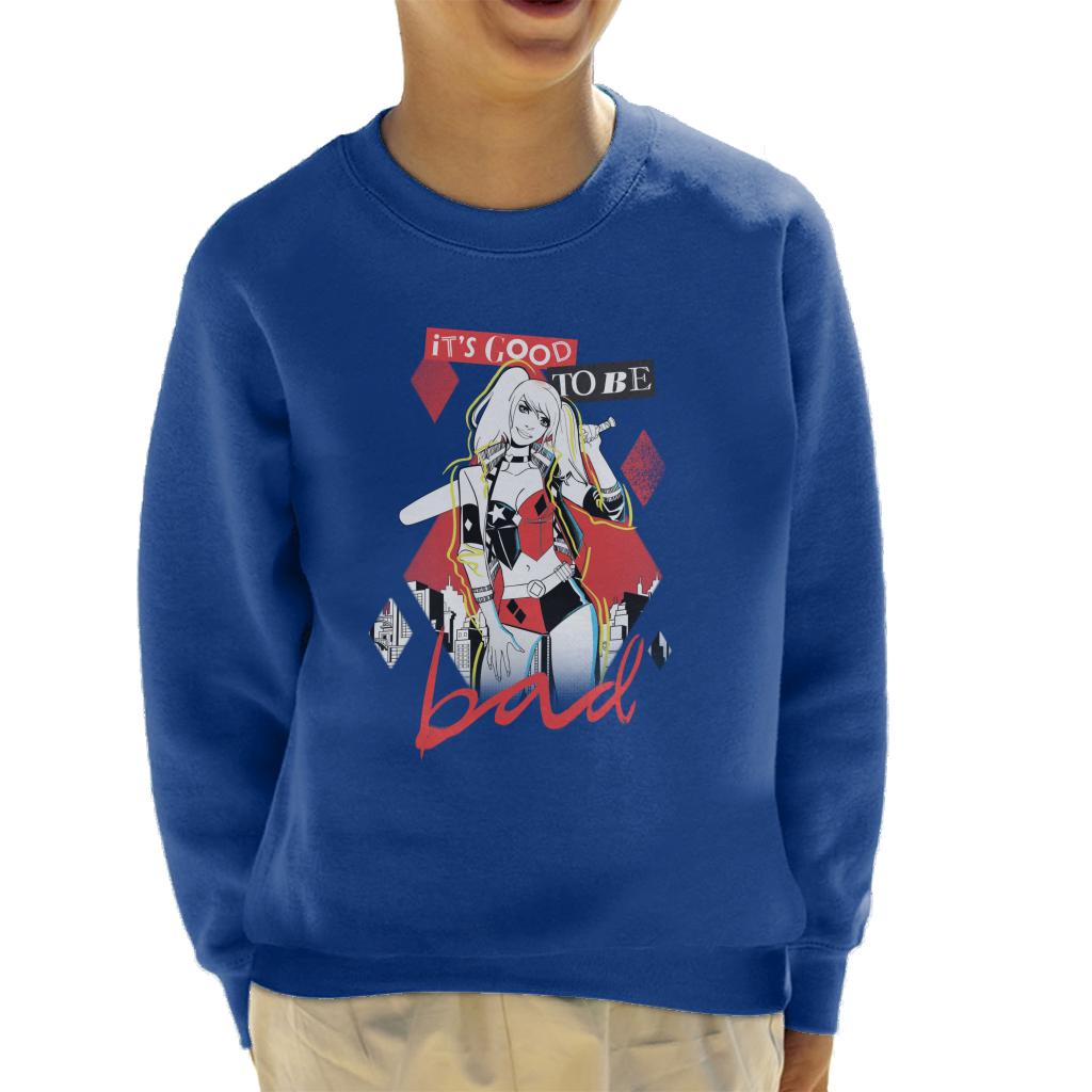 Batman Harley Quinn Its Good To Be Bad Kid's Sweatshirt-ALL + EVERY