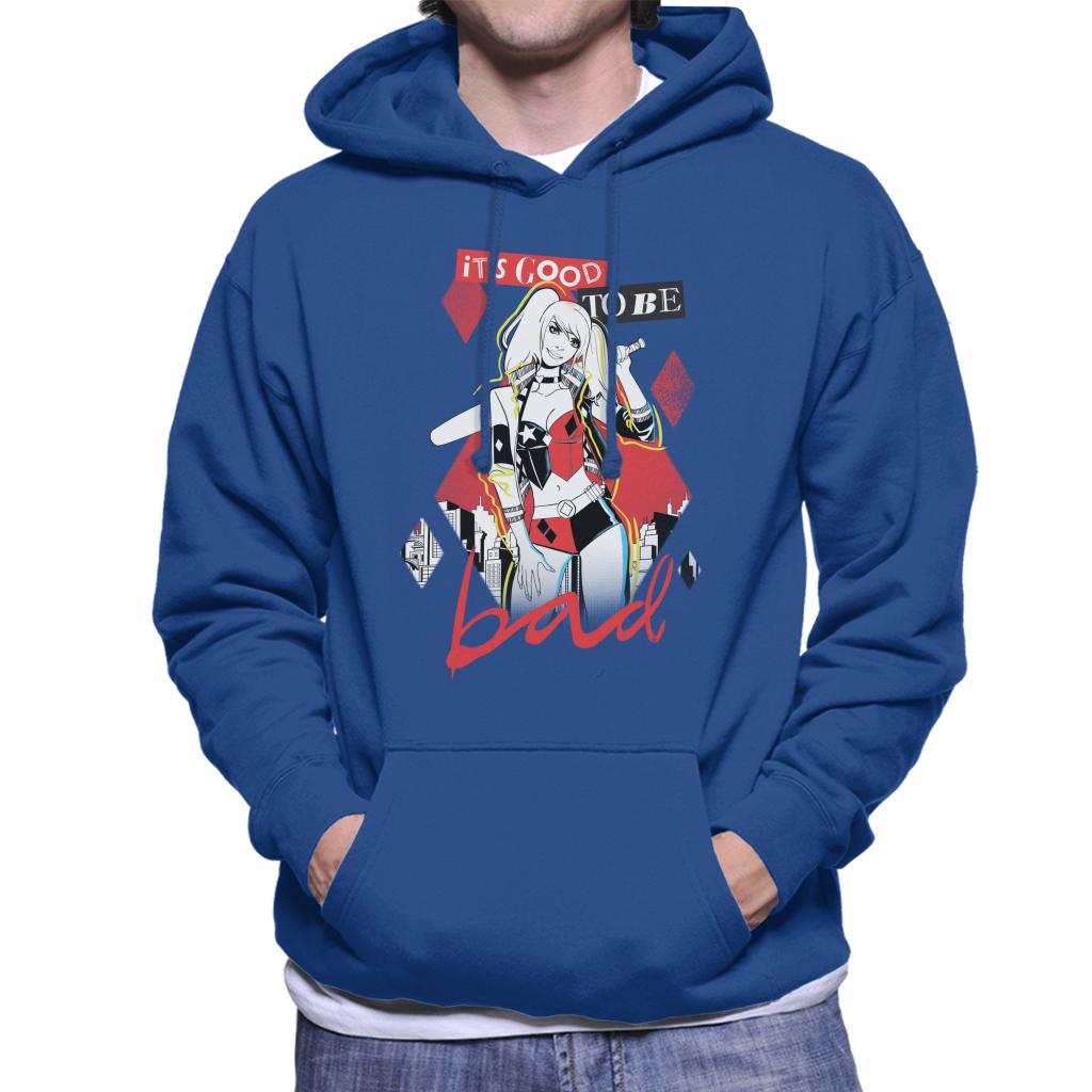 Batman Harley Quinn Its Good To Be Bad Men's Hooded Sweatshirt-ALL + EVERY