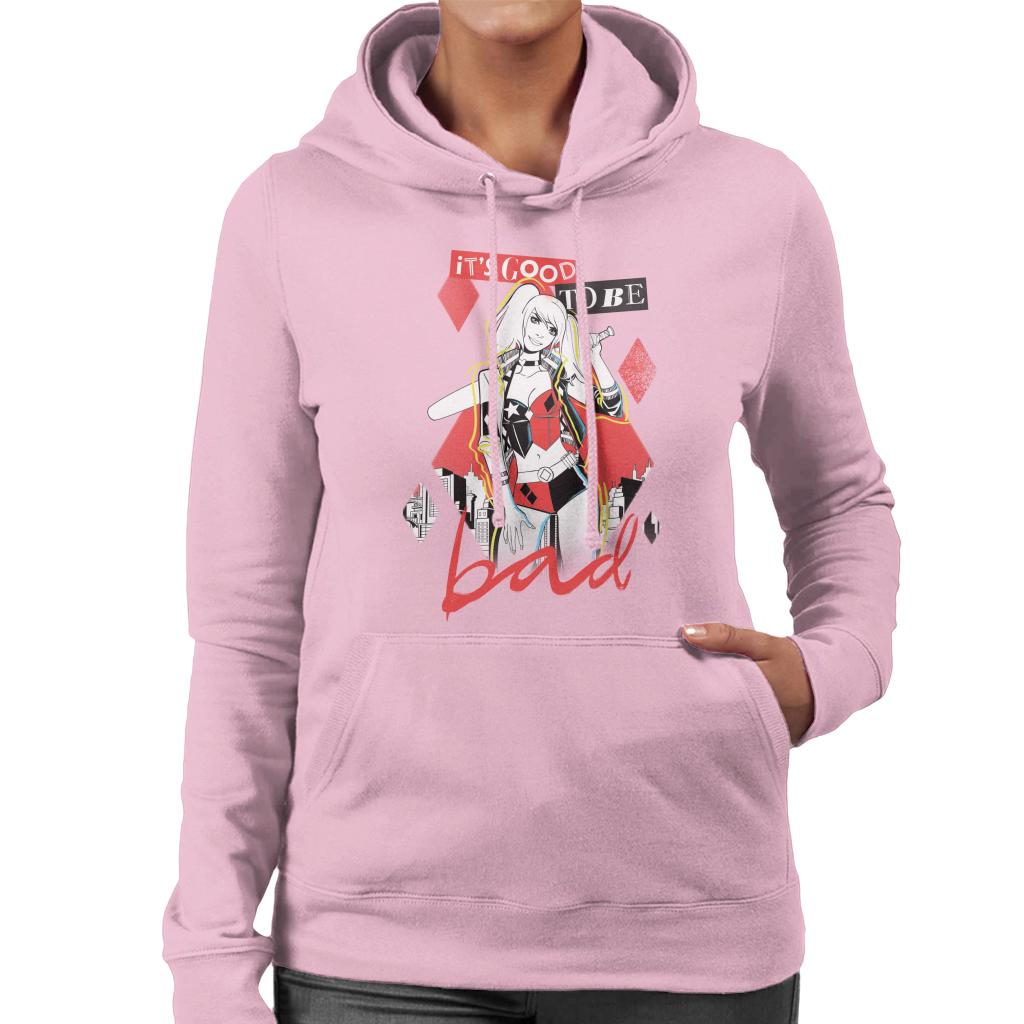 Batman Harley Quinn Its Good To Be Bad Women's Hooded Sweatshirt-ALL + EVERY