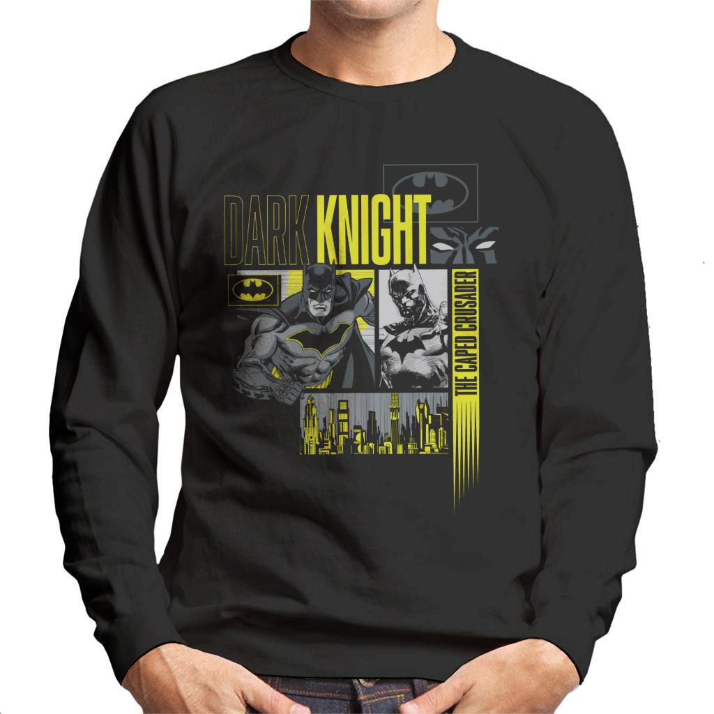 Batman Dark Knight Caped Crusader Montage Men's Sweatshirt-ALL + EVERY