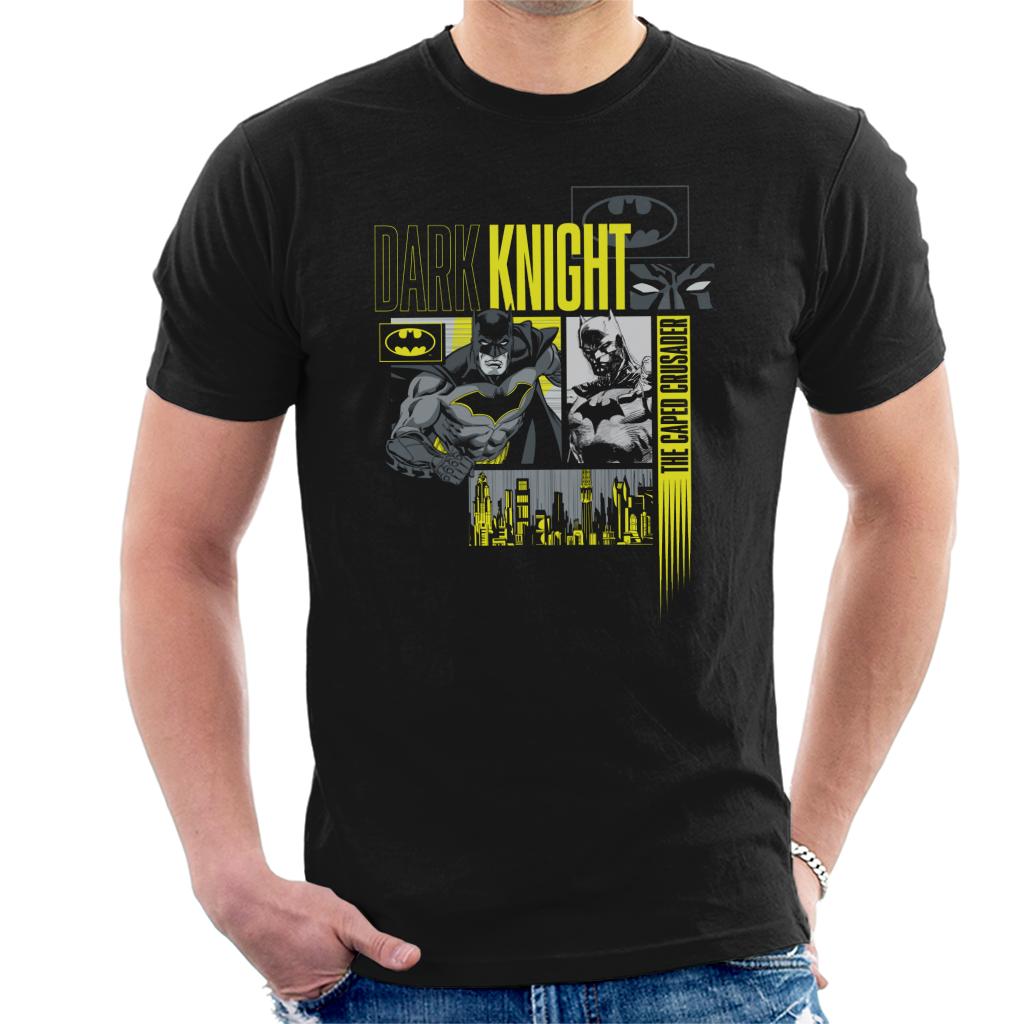 Batman Dark Knight Caped Crusader Montage Men's T-Shirt-ALL + EVERY