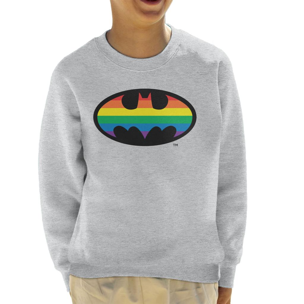 Batman Bat Symbol Rainbow Kid's Sweatshirt-ALL + EVERY