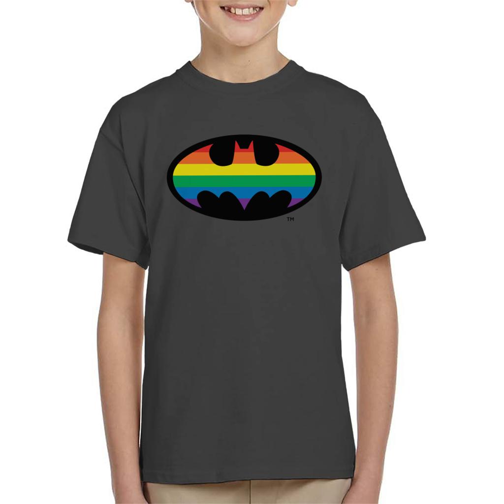 Batman Bat Symbol Rainbow Kid's T-Shirt-ALL + EVERY