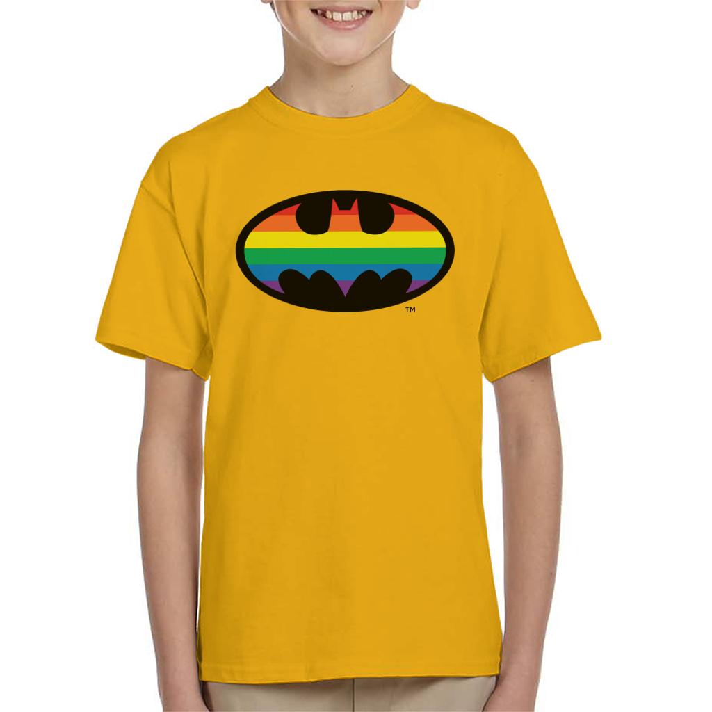 Batman Bat Symbol Rainbow Kid's T-Shirt-ALL + EVERY